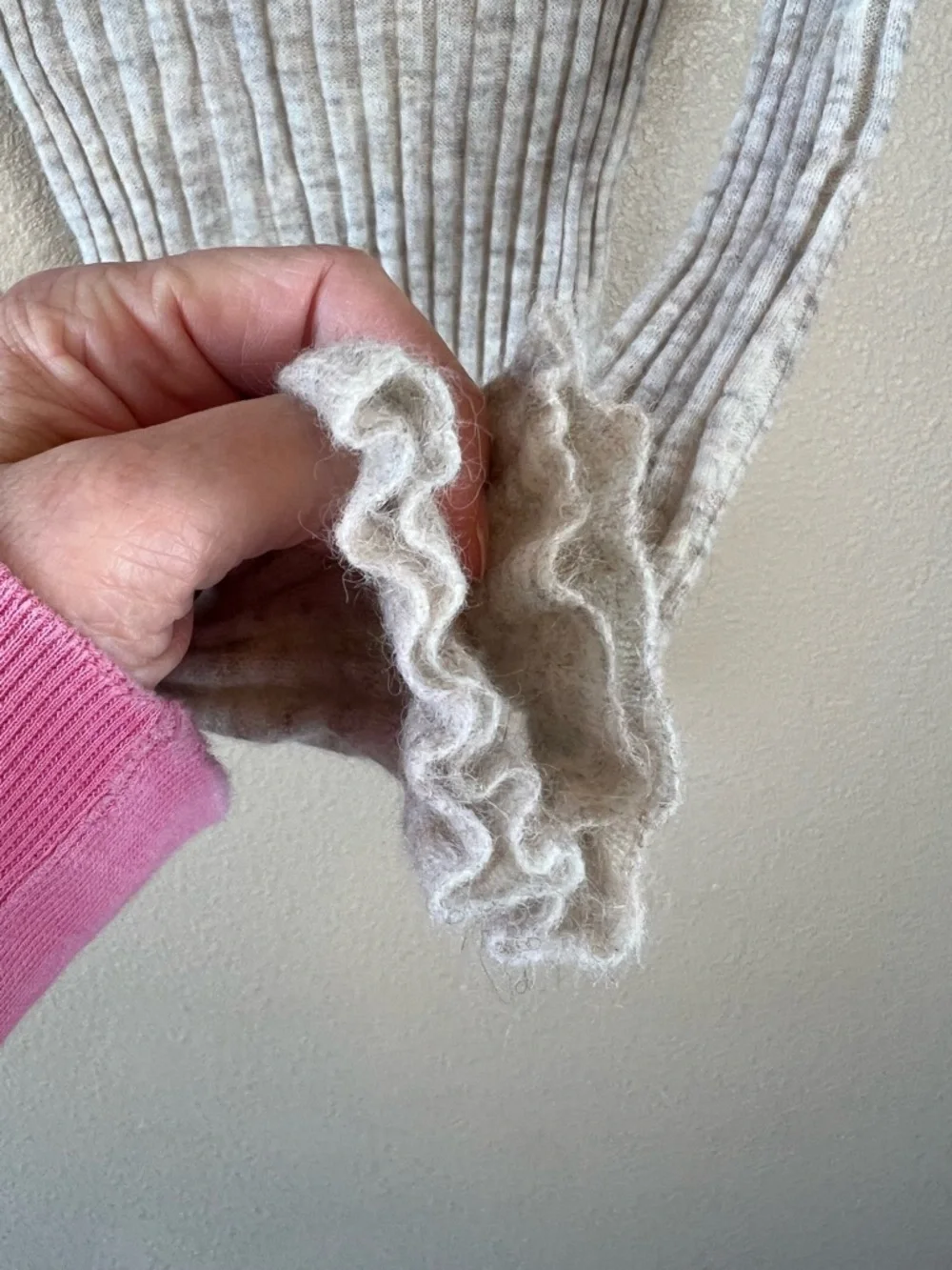 madewell alpaca-blend mockneck sweater beige